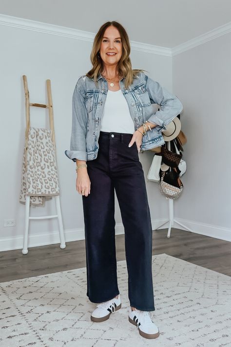 Women's High-Rise Sailor Wide Leg … curated on LTK Sailor Wide Leg Jeans, Navy Wide Leg Pants Outfit, Navy Wide Leg Pants, Wide Leg Jeans Outfits, Blue Wide Leg Jeans, Wide Leg Pants Outfit, Leg Pants Outfit, Sailor Pants, Wide Leg Crop Pants