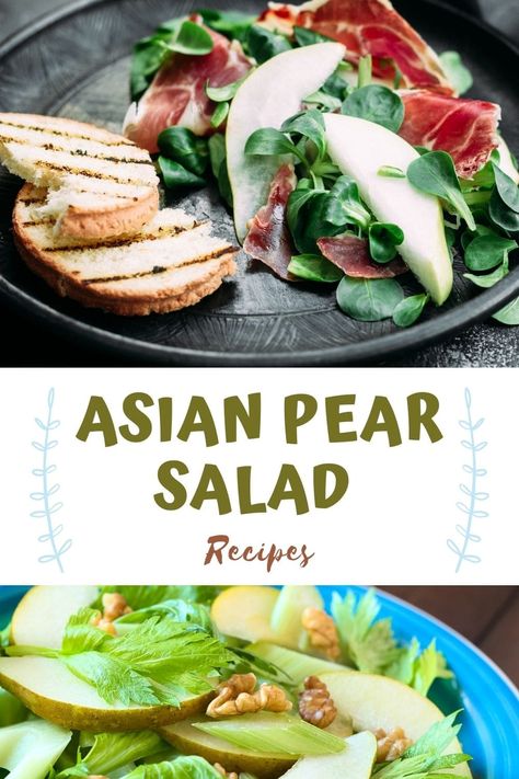 Asian Pear Salad, Salad For Thanksgiving, Pear Salad Recipes, Leafy Salad, Asian Pear, Honey Mustard Vinaigrette, Best Macaroni Salad, Pear Salad, Asian Salad