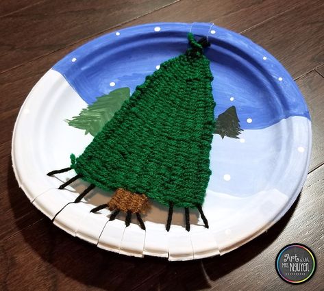 Tree Weaving, December Art, Winter Art Lesson, Weaving For Kids, Christmas Art Projects, Winter Art Projects, Elementary Art Projects, Winter Crafts For Kids, Art Lessons Elementary