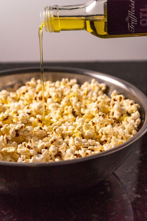 Rosemary Truffle Popcorn | Sip and Spice Saturday Night Movie, Truffle Popcorn, Night Movie, Popcorn Kernels, Truffle Oil, Movie Marathon, Shake It, Fancy Party, Party Treats