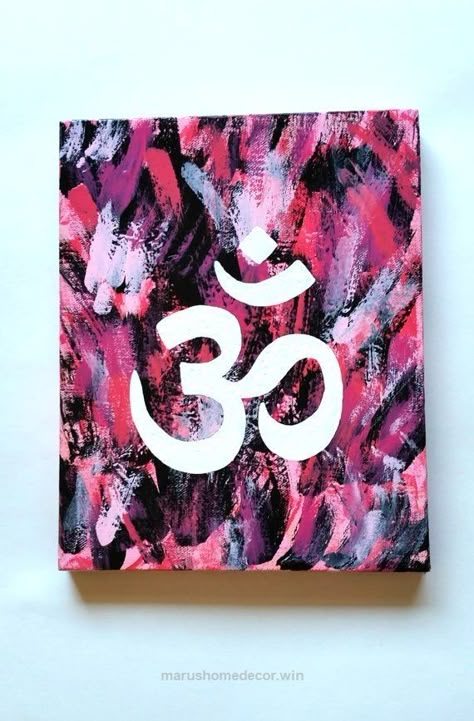 Canvas Painting For Bedroom, Painting For Bedroom, Acrylic Canvas Painting, Hippie Home Decor, Painting Media, Canvas Painting Diy, Canvas Projects, Bedroom Dorm, Canvas Ideas