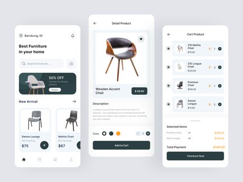 Retail App Design, Product Information Design Layout, Shop App Design, Furniture App Design, Desain Ux, Mobile App Interface, Ui Ux 디자인, Ecommerce App, Ui Ux App