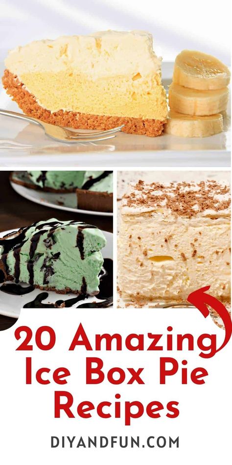 Ice Box Pie Recipes, Frozen Pie Recipes, Ice Box Desserts, Icebox Pies, Ice Box Pie, Desserts For Summer, Sugar Free Pie, Ice Box Cakes, Ice Cream Pie Recipe