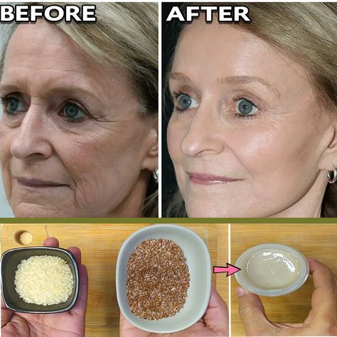 Mix rice with flax seeds are million times stronger than botox, it eliminate wrinkles and fine lines instantly, natural botox | Mix rice with flax seeds are million times stronger than botox, it eliminate wrinkles and fine lines instantly, natural botox #antiaging | By Simple Home Remedies Rice And Flax Seed Face Mask, Flaxseed Botox Mask, Flax Seed Botox Mask, Homemade Botox Recipe, Natural Botox For Face, Flax Seed Face Mask, Wrinkle Remedies Face, Home Remedies For Wrinkles, Wrinkles Remedies Face