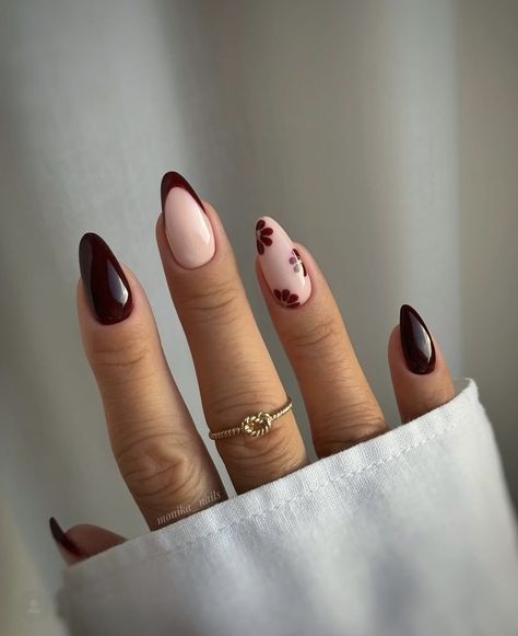 Almond Nail Polish Ideas, Nail Ideas Almond Short, Almond Nails Ideas Simple, Short Almond Nail Art, Nail Inspo Classy, Short Almond Acrylic Nails, Short Nails Almond, Bow Nail, Colourful Nails