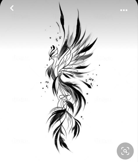 Tattoo Ideas For Females Back, Phoenix Design Tattoo, Unique Tattoos Drawings, Create Tattoo Ideas, Elegant Animal Tattoos, Phoenix Tattoo Linework, Linework Phoenix Tattoo, Tattoo Ideas For Females Unique, Unique Phoenix Tattoo Ideas