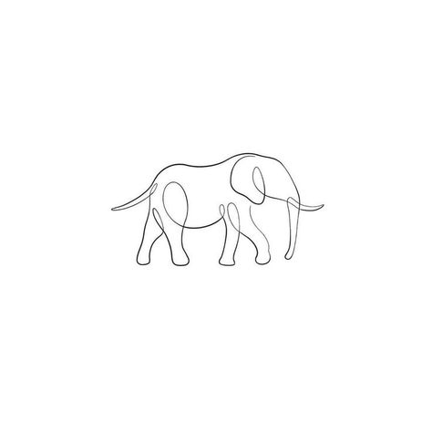 Single Line Elephant Tattoo, Line Tattoo Elephant, Simple Elephant Drawing, Fine Line Elephant Tattoo, Elephant Line Drawing, Teacher Tattoo, Easy Elephant Drawing, Simple Elephant Tattoo, Tiny Elephant Tattoo