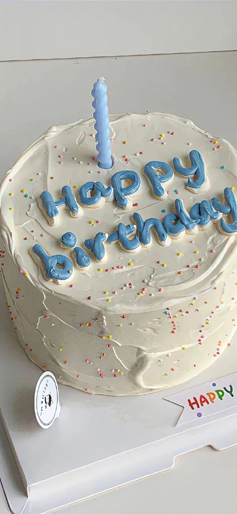 Small Birthday Cakes, All Ideas, Birthday Cake Decorating Ideas, Korean Cake, Simple Cake Designs, Funny Birthday Cakes, Mini Cakes Birthday, Cake Decorating Ideas, A Birthday Cake