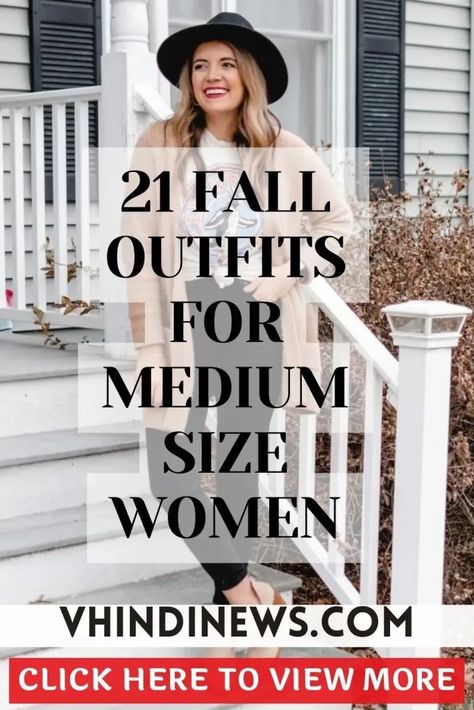 21 Best Fall Outfits for Medium Size Women: Fall Attire for Short and Petite Women 48 Fall Outfits For Curvy Women 2024, Fall Semi Casual Outfits Women, Women’s Fall Photo Outfit, Fall Outfits Medium Size Women, Fall Outfits For Medium Size Women, Fall Outfits Pear Shaped Women, Fall Outfits For Mid Size Women, Petite Fall Outfits 2024, Fall Outfits For Short Women