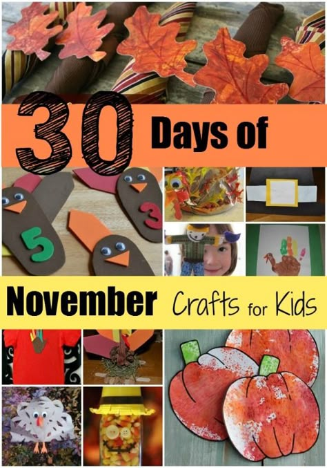 30 Days of November Crafts for Kids · Lesson Plans | CraftGossip.com November Crafts For Kids, Fall Leaves And Pumpkins, November Aesthetic, November Crafts, Halloween Fruit, Thanksgiving Preschool, Crafts And Activities For Kids, Homeschool Life, Daycare Crafts