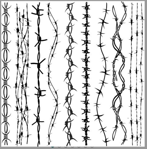 Barbed Wire Pattern, Barbed Wire Spine Tattoo, Still Alive Tattoo, Barb Wire Tattoos, Alive Tattoo, Halloween Makeup Kits, Wire Tattoo, Barbed Wire Tattoos, Dna Tattoo