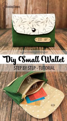 Fabric Bifold Wallet Pattern Free, Wallet Tutorial Free Pattern, Small Wallet Sewing Pattern, Sew Small Purse, Free Wallet Pattern, Sewing A Wallet, Zipper Wallet Tutorial, Diy Wallet Pattern Free, Sewing Pattern Wallet