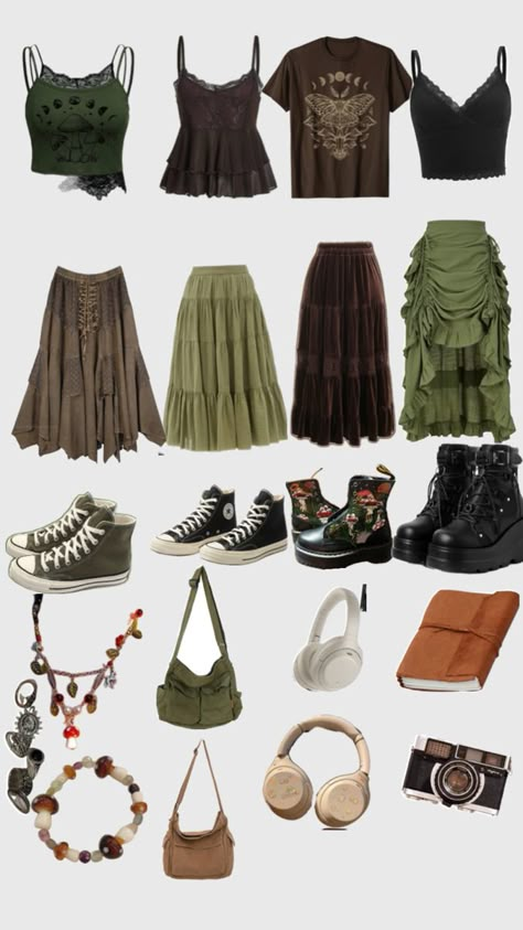 Make/Pick your own Cottage Core Grunge outfit Cottagecore Y2k Fashion, Fairycore Inspo Outfit, Outfit Inspo Cottagecore Grunge, Cottage Core Festival Outfits, Cottage Core Diy Clothes, Cute Outfits Fairycore, Where To Shop For Cottagecore Clothes, Alt Cottagecore Fashion, Cottage Goth Aesthetic Outfits