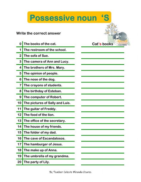 Plural Possessive Nouns Worksheets, How To Teach Possessive Nouns, Possessive Nouns Worksheet 2nd Grade, Possessive Pronouns Worksheet, Plural Possessive Nouns, Possessive Pronoun, Possessive Nouns, Nouns Worksheet, English File