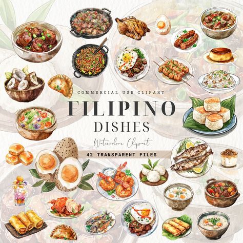 Filipino Foods Aesthetic, Foodies Logo, Filipino Restaurant, Filipino Street Food, Philippines Food, Food Clipart, Halo Halo, Filipino Dishes, Pinoy Food