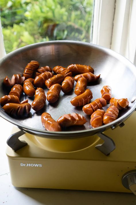 Korean Sausage Stir Fry (Sausage Yachae Bokkeum) - Carving A Journey Asian Sausage Recipe, Korean Sausage, Korean Sausage Stir Fry, Sausage Tteokbokki, Korean Rice Cake And Sausage Skewer, Taiwanese Sausage, Sausage Stir Fry, Soy Sauce Alternative, Vienna Sausage