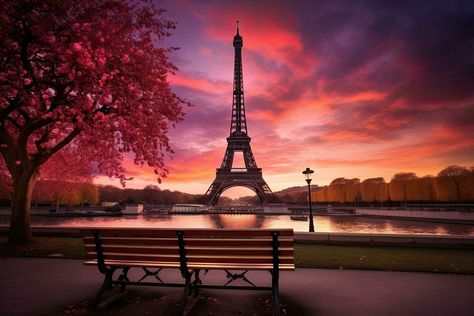 Paris Background Landscape, Paris Background, Sunset Paris, Eiffel Tower Art, Paris Tower, Sunset City, Computer Backgrounds, Paris Tours, Cityscape Photos