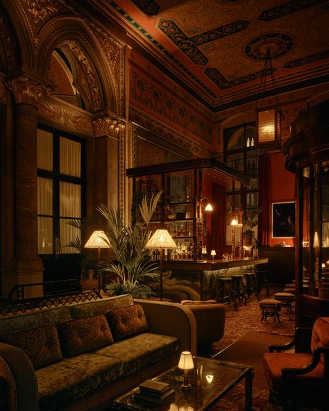 Hugo Toro — GOTHIC BAR LONDON - Hugo Toro London Jazz Bar, Lounge Bar Aesthetic, 1920s Bar Aesthetic, Cozy Bar Aesthetic, Dirtbag Wedding, Jazz Lounge Aesthetic, New Orleans Aesthetic Interior, Vintage Hotel Aesthetic, Gothic Cafe