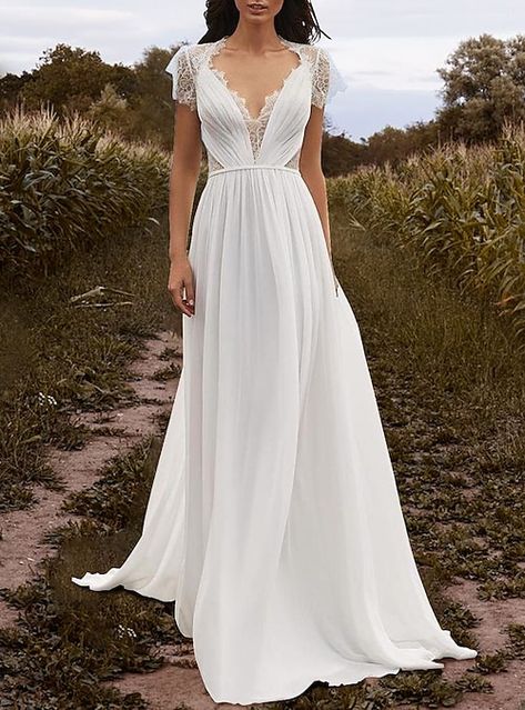 Open Back Wedding Dresses, Casual Wedding Dresses, Satin Bridal Gowns, Open Back Wedding, Wedding Dresses A Line, Cheap Wedding Dresses Online, Open Back Wedding Dress, Back Wedding Dress, Casual Wedding Dress