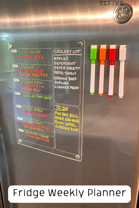 magnetic fridge weekly planner amazon kitchen find Fridge Notes Ideas, Fridge To Do List Magnet, Fridge Planner Calendar, Fridge Dry Erase Board Ideas, Weekly Dry Erase Board, Calendar On Fridge, Fridge Whiteboard Ideas, Weekly Planner Board, Fridge Board