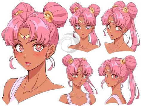 Sailor Moon Hairstyles, Anime Space Buns, Sailor Moon Hairstyle, Sailor Moon Hair, Sailor Moon Tattoo, Moon Hair, Manga Drawing Tutorials, Drawing Tutorials, How To Draw Hair