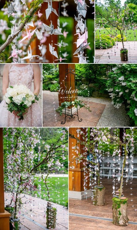 Anime Wedding Decor, Zen Garden Wedding Theme, Japanese Style Wedding Decoration, Japanese American Wedding, Weddings In Japan, Japan Wedding Theme, Japan Themed Wedding, Japan Inspired Wedding, Wedding Japanese Theme