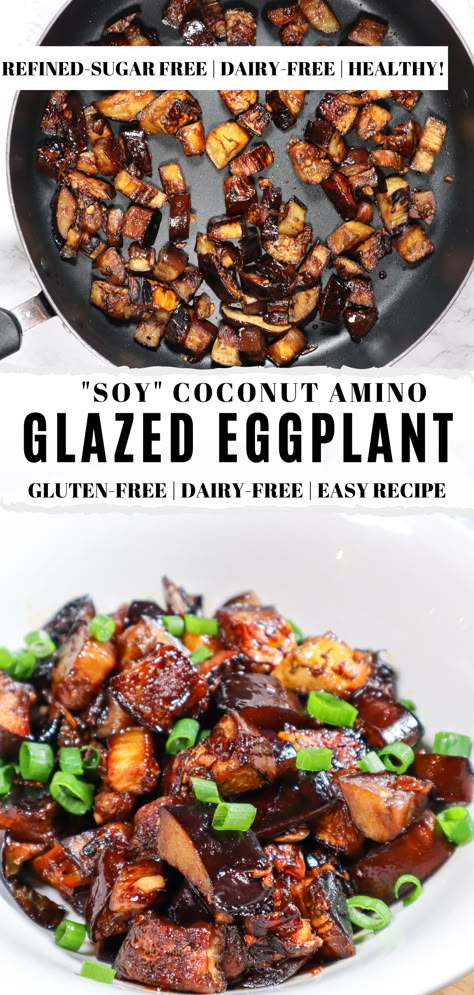 Eggplant Recipes Asian, Asian Healthy Recipes, Eggplant Vegan, Glazed Eggplant, Eggplant Recipes Healthy, Food Baddie, Eggplant Recipes Easy, Teriyaki Recipe, Eggplant Dishes