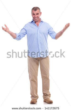 Standing Man Stock Photos, Images, & Pictures | Shutterstock Middle Aged Man, Man Images, 3d Objects, Pose Reference, Project Ideas, Full Body, Photo Image, Khaki Pants, Casual Button Down Shirt