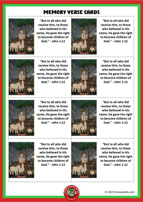 Memory verse worksheet for kids for Christmas Homeschool Bible Curriculum, Unique Family Tree, Trueway Kids, Kids Church Lessons, Journey To Bethlehem, Christmas Lesson, Scripture Memorization, Worksheet For Kids, Christmas Program