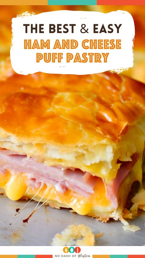 Dinner Recipe With Puff Pastry, Pastry Meals Dinners, Puff Pastry Freezer Meals, Easy Puff Pastry Dinner Recipes, Pastry Puff Sandwiches, Meat And Cheese Puff Pastry, Things To Make With Pastry Dough, Football Puff Pastry, Puff Pastry Sandwich Ham And Cheese