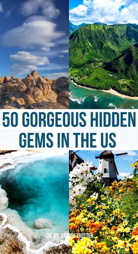 50 Best Hidden Gems in the US For Offbeat Travelers. From exotic coves to off-the-beaten reserve parks to gorgeous coastlines dotted with secluded beaches to beautiful lakes, small towns, and hiking trails, there are many secret vacation spots in the US you should check out to enjoy a holiday in the offbeat locations in the United States. Best Hiking Trips In The Us, Prettiest Vacation Spots, Hidden Vacation Spots United States, Best Places To Hike In Us, Amazing Places To Visit In The Us, Clearest Lakes In The Us, Best Hiking Spots In The Us, Best Hiking Places In The Us, Backpacking Trips In Us