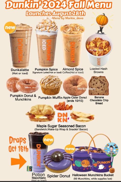 Dunkin Recipes, Fall Aesthic, Donkin Donuts, Dunkin Donuts Recipe, Alcohol Drink Ideas, Christian Coffee Shop, Dunkin Donuts Coffee Drinks, Dunkin Donuts Drinks, Fall Donuts