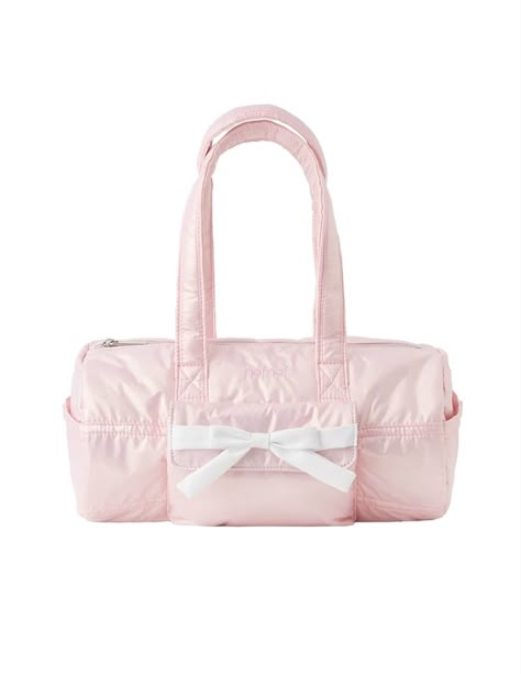 Handbags Aesthetic, Coquette Things, Cheer Bag, Pink Duffle Bag, Ballet Bag, Ballet Core, Pink Pilates Princess, Bow Bag, Pink Pilates