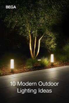 Finding the best exterior lighting for your outdoor living space is important for creating the right atmosphere and ambience. Using garden pathway lighting, floodlights, and wall fixtures to create comfortable illumination can enhance your outdoor entertainment area. Click to explore 10 modern outdoor lighting ideas! Outdoor Ambiance Lighting, Bright Outdoor Lighting, Patio Wall Lighting Ideas, Sidewalk Solar Lights, Exterior Lighting Ideas Backyard, Exterior Patio Lighting, Outdoor Ground Lights, Backyard Wall Lighting, Front Driveway Lighting Ideas