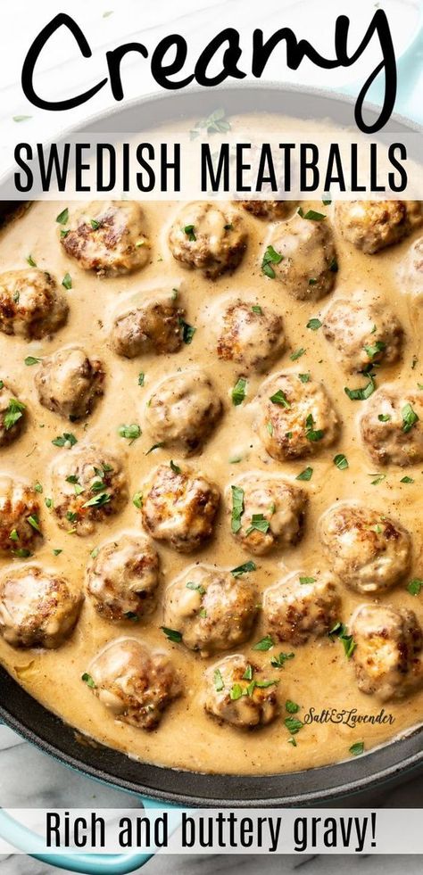 Meatball Recipes Easy, Swedish Meatballs, Beef Recipes Easy, Beef Dinner, Beef Recipes For Dinner, Beef Dishes, Ground Beef Recipes, Keto Dessert, Pork Recipes