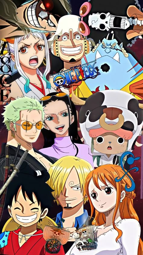 Admiring every character in Straw Hats❤ Strawhat Pirates Wallpaper, Straw Hat Pirates Wallpaper, One Piece Wallpapers Full Hd, One Piece Straw Hats, Strawhats One Piece, Straw Hats One Piece, Chopper Zoro, One Piece Straw Hat Crew, One Piece Stickers