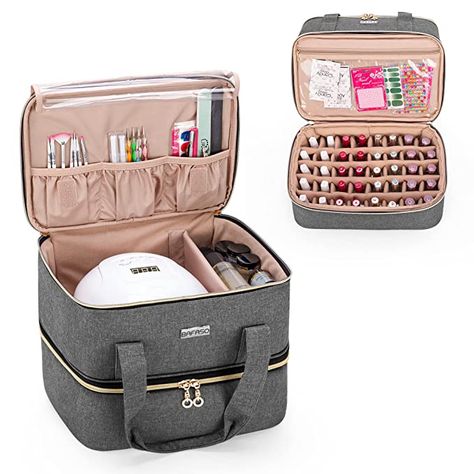 Nail Polish Case, Types Of Nail Polish, Nail Polish Holder, Nail Equipment, Rolling Bag, Uv Nail Lamp, Nail Polish Storage, Nail Polish Organizer, Gel Nails At Home