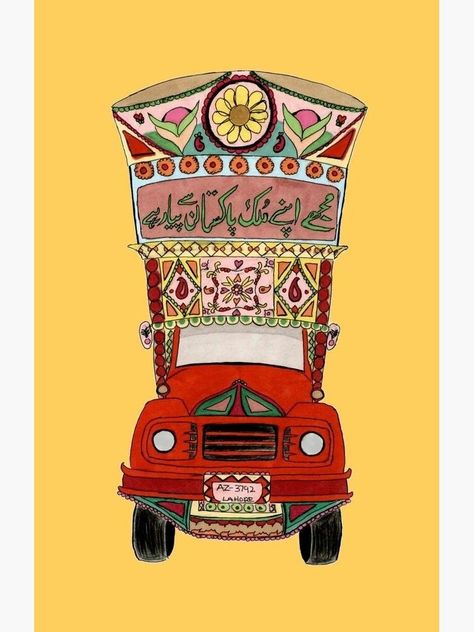 Funny Portraits, Drawing In Circle, Pakistani Truck Art, Truck Art Pakistan, Desi Design, Pakistani Truck, Lathe Parts, Pakistan Art, Pakistani Art