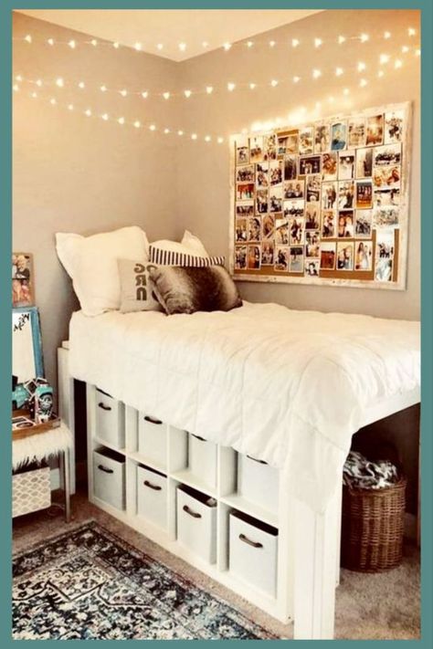 College Dorm Room Organization, Diy Dorm Room, Small Dorm Room, Small Dorm, Diy Dorm, Dorm Room Bedding, College Dorm Ideas, Dorm Room Storage, Dorm Room Diy