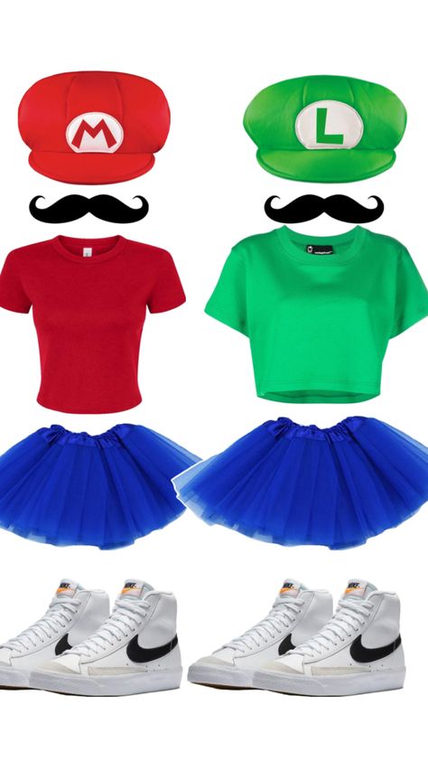 duo with your bsf! 🙈🤭 Mario And Luigi Halloween, Costume Mario, Fun Halloween Outfits, Luigi Costume, Mario Costume, Halloween Duos, Matching Halloween Costumes, Trio Halloween Costumes, Pretty Halloween Costumes