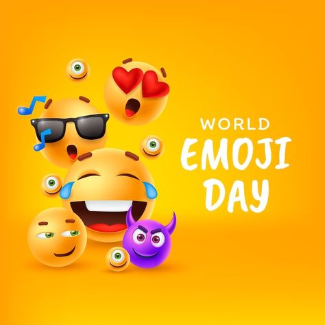 Childrens Day Illustration, Father's Day Illustration, Person Outline, Emoji Day, Emoji Stories, Happy Emoji, Celebration Illustration, World Emoji, World Emoji Day