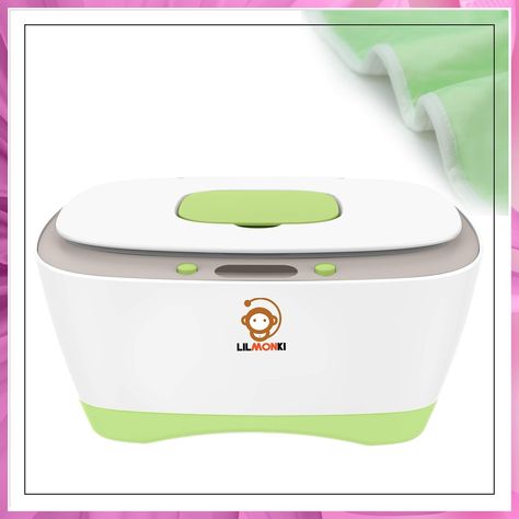 Lilmonki- Wet Wipe Warmer and Dispenser - For Baby Wipes - BPA-Free - Includes Bonus Changing Pad Baby Wipe Warmer, Wipe Warmer, Wipes Dispenser, Baby Wipe, Plastic Design, Led Screen, Small Baby, Diaper Bag Backpack, Wet Wipe