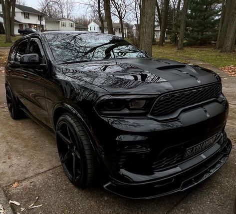 Dodge Hellcat Durango, All Black Dodge Durango, Blacked Out Durango, 2023 Dodge Durango Srt Hellcat, Custom Dodge Durango, Rt Durango, Black Dodge Durango, Srt Durango, Dodge Durango Hellcat