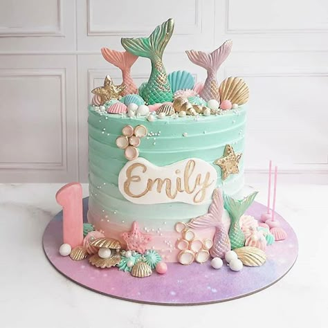 Birthday Cakes Mermaid, Cakes Mermaid, Mermaid Birthday Party Decorations, Mermaid Birthday Cakes, Mermaid Theme Birthday Party, Mermaid Theme Party, Mermaid Theme Birthday, Beautiful Birthday Cakes, Baby Birthday Cakes