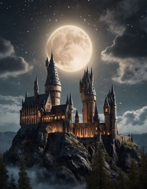 Harry Potter Image, Image Harry Potter, Hogwarts Background, Hogwarts Night, Hogwarts At Night, Halloween Hogwarts, Hogwarts Wallpaper, Magical Background, Magic Harry Potter