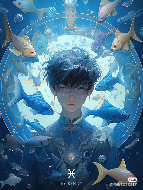 Puzzle Ideas, Pisces And Scorpio, Anime Zodiac, 12 Cung Hoàng Đạo, Cool Anime Backgrounds, 12 Signs, Bottle Charms, 16 Personalities, Boy Character