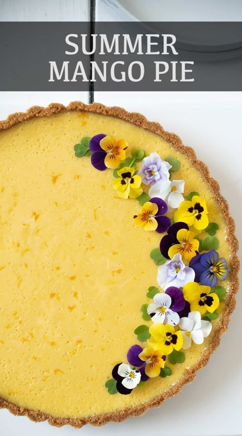 Mango Filling, Showstopper Dessert, Mango Pie, Mango Tart, Shortbread Cookie Crust, Mango Dessert Recipes, Mango Dessert, Tart Filling, Tarts Crust