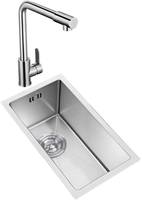 Kitchen Sink Rectangular Stainless Steel Mini Bathroom Sink Household Sink Small Sink with Hot and Cold Tap: Amazon.de: Küche & Haushalt Small Sink For Kitchen, Small Sink Kitchen, Tiny Kitchen Sink, Mini Bathroom, Sink Sizes, Kitchen Smells, Small Sink, Single Bowl Sink, Material Board