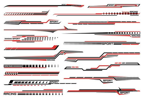 Red race car stripe stickers, racing line decals Red Race Car, Car Stripes, Red Race, Car Sticker Design, Background Images Wallpapers, Racing Stripes, Logo Banners, Cityscape Photos, Shirts Design