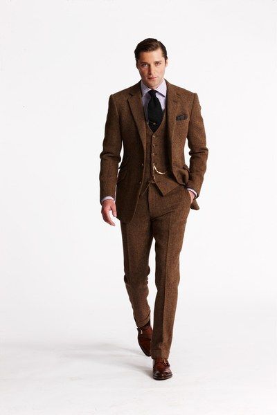 Men Suits Wedding, Tweed Men, Brown Suit, Man Blazer, Mens Summer Outfits, Suits Wedding, Mens Blazer Jacket, Mens Suit Jacket, Suit Ideas